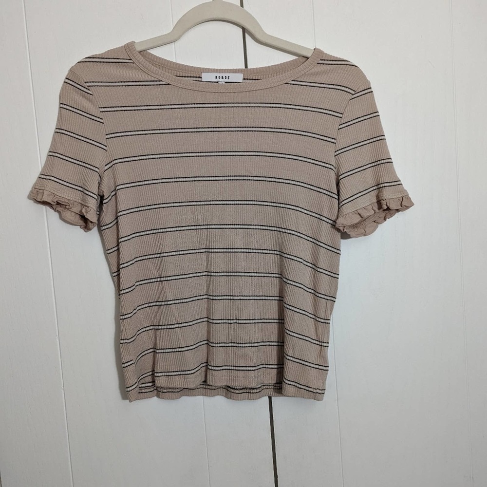 Anthropologie Ro & De Ribbed Tee